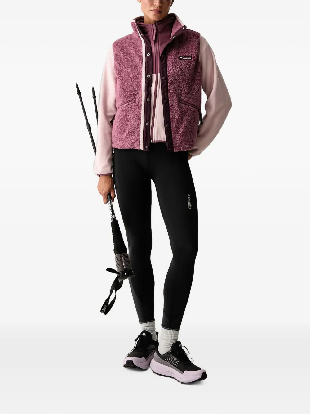 Columbia Helvetia bodywarmer met fleece textuur Paars