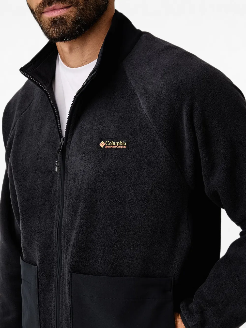 Columbia Sauvie Sky trui met logo-patch en rits Zwart