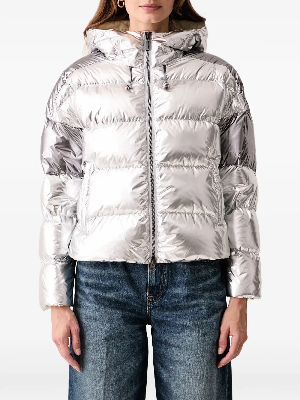 Colmar Donsjack met metallic-effect Zilver