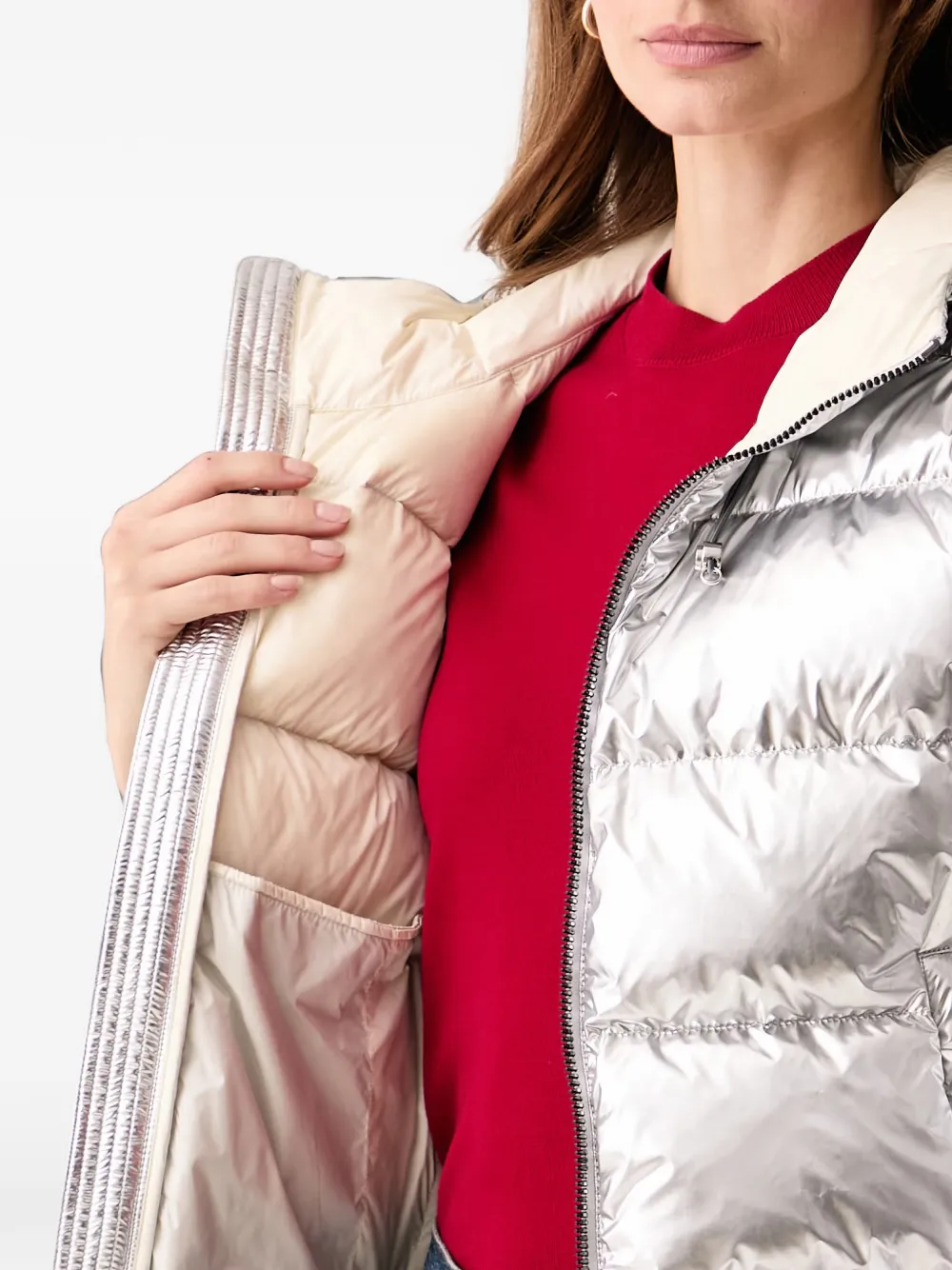 Colmar Donsjack met metallic-effect Zilver