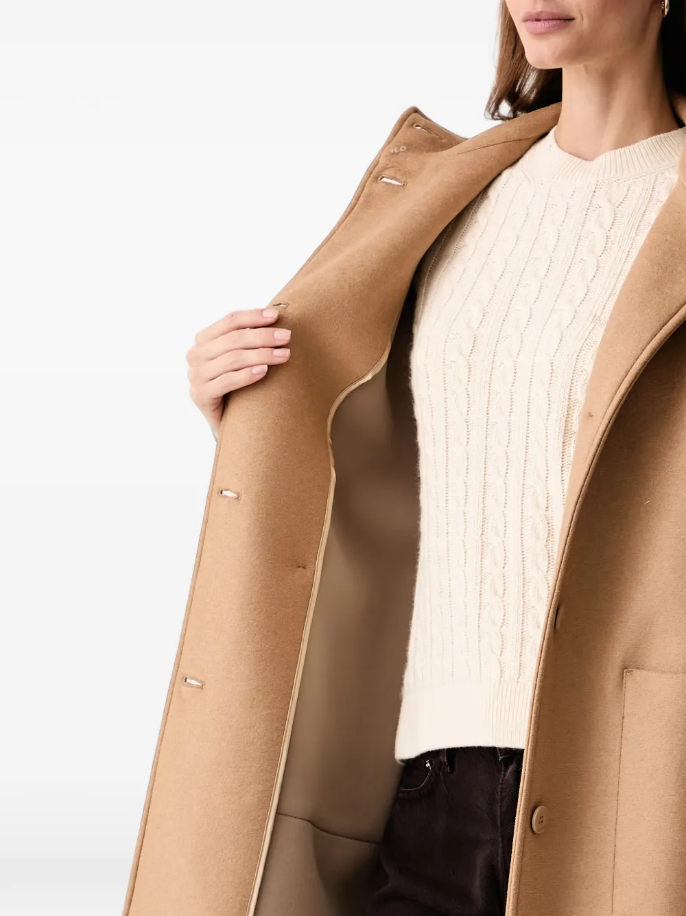 Colmar Jas met knoopsluiting en opgestikte zak Beige