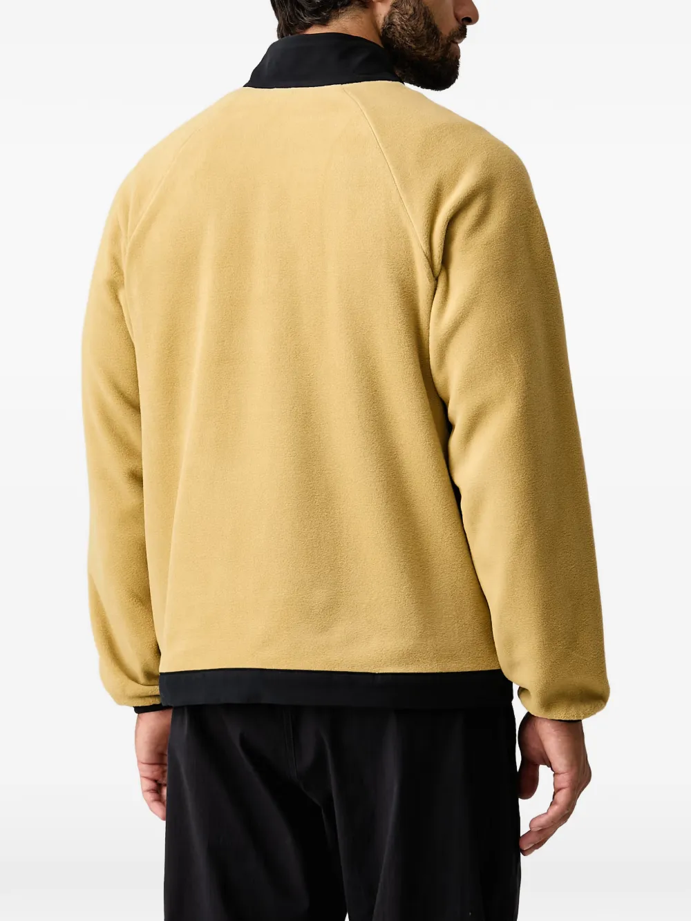 Columbia Sauvie trui met fleece-textuur en rits Geel