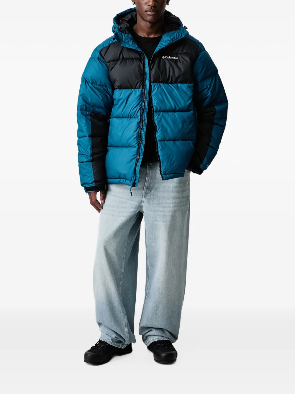 Columbia Pike Lake II colour-block hooded jacket Blauw