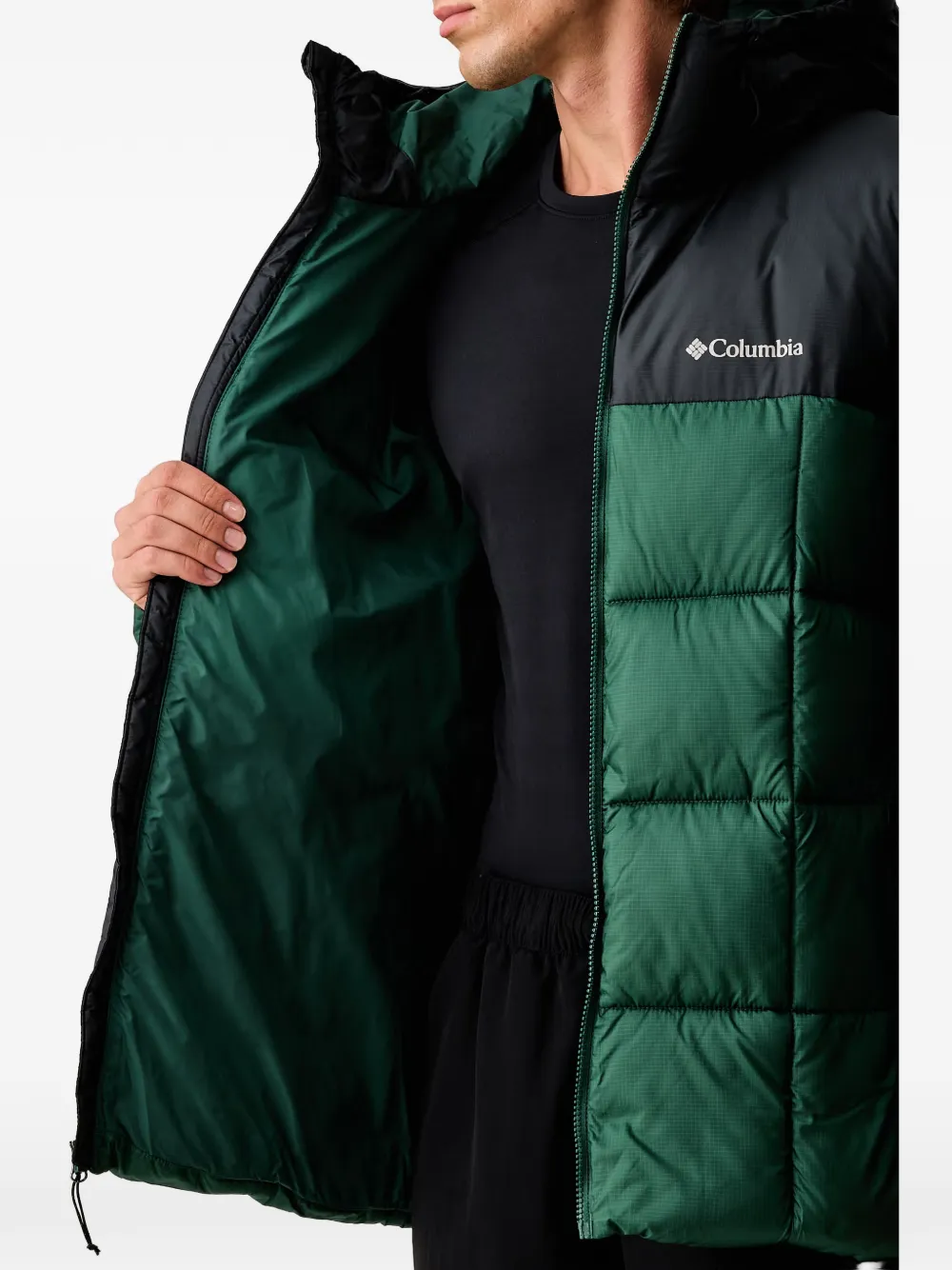 Columbia Jack met colourblocking en capuchon Groen