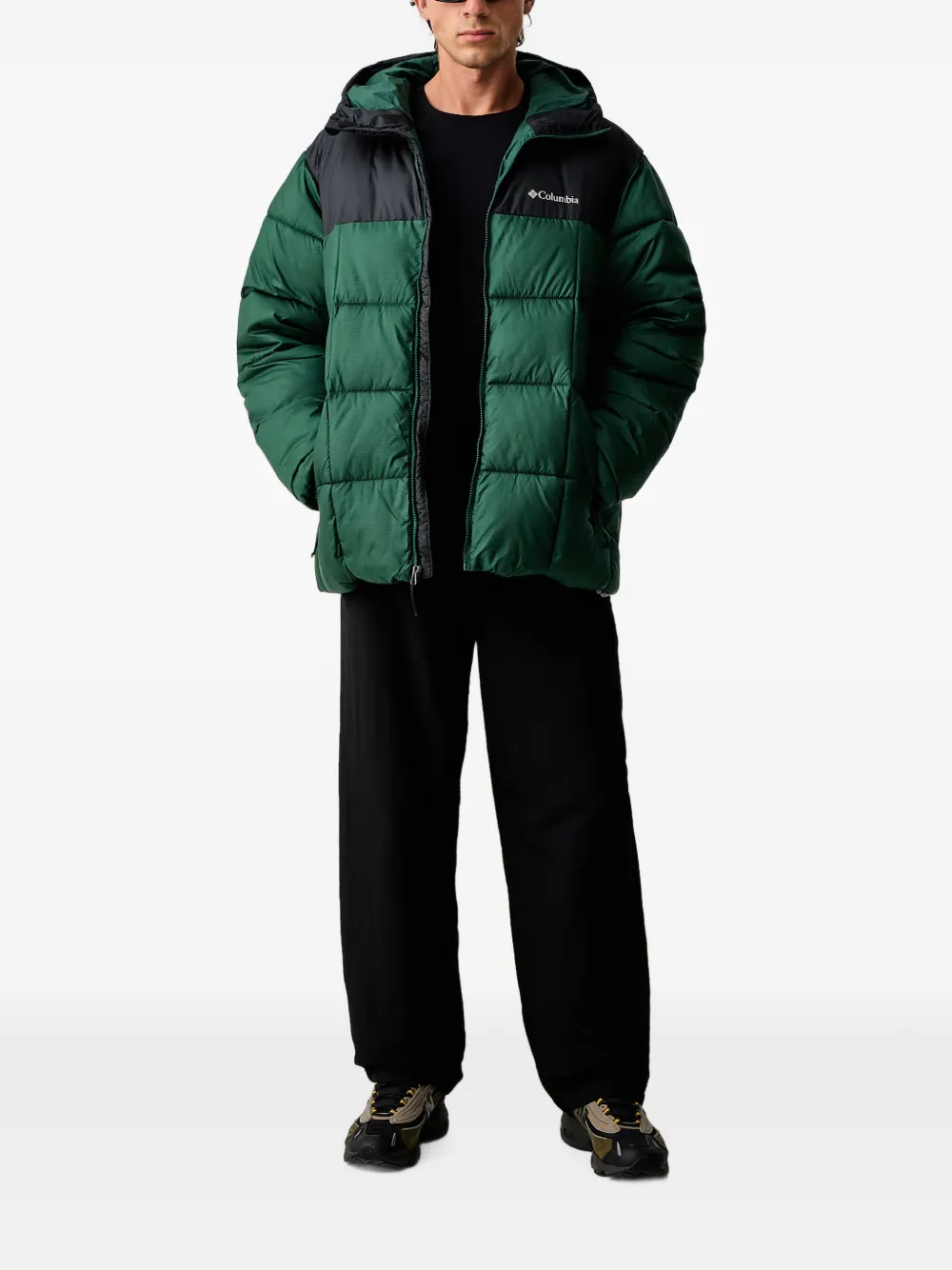 Columbia Jack met colourblocking en capuchon Groen