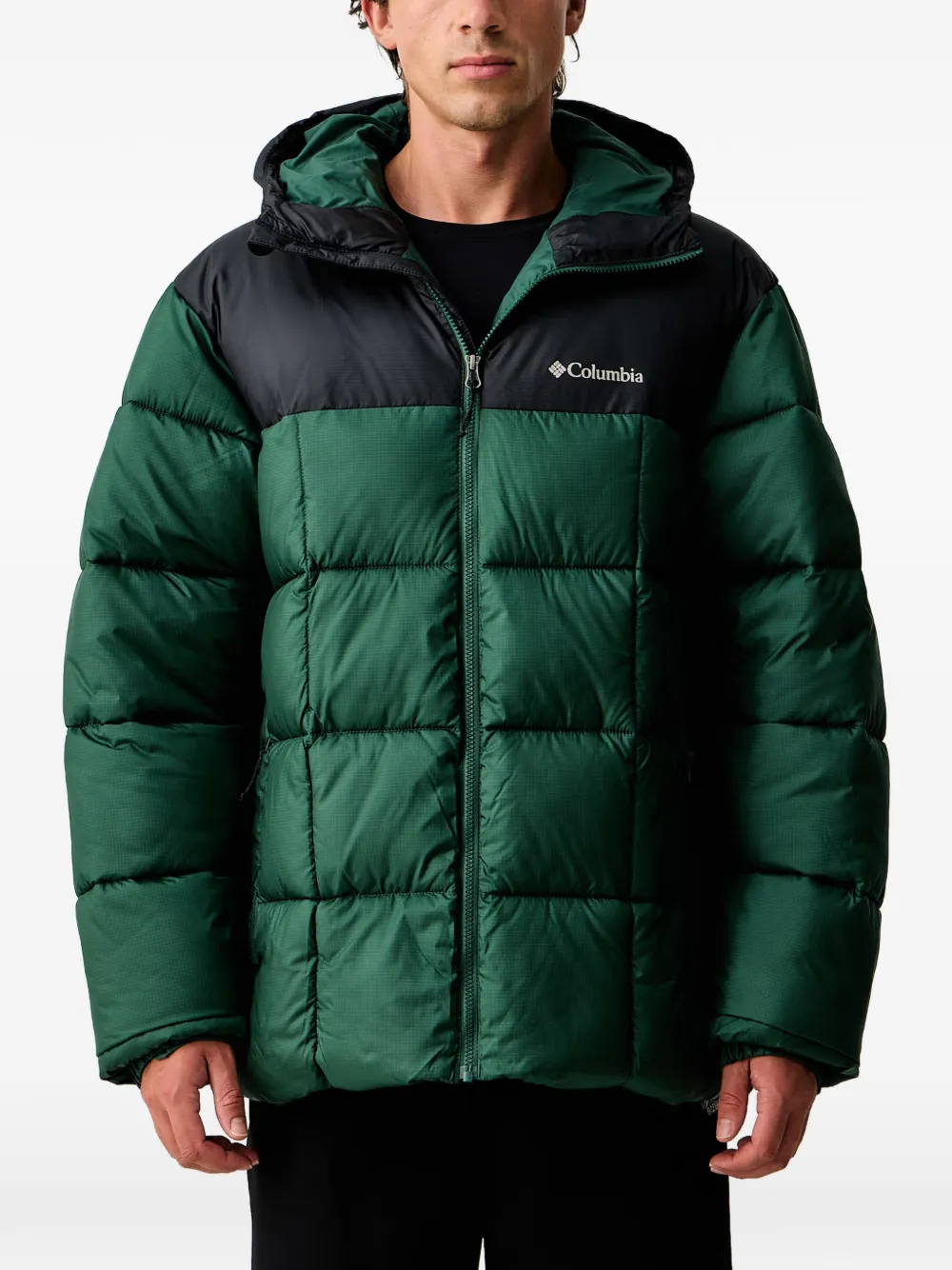 Columbia colour-block hooded jacket