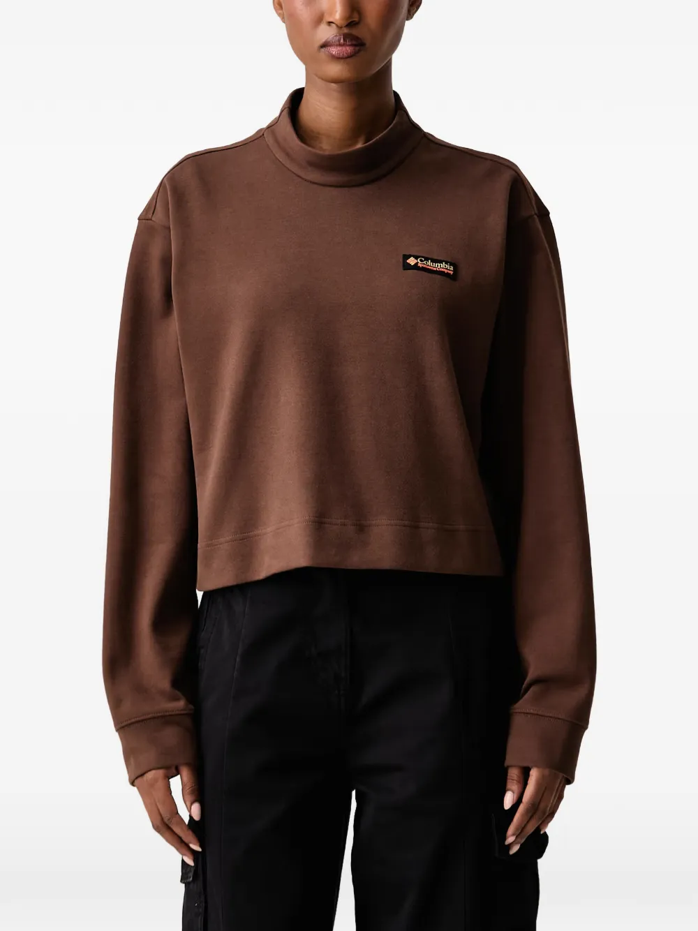 Columbia Sauvie Sky logo-patch high-neck sweater