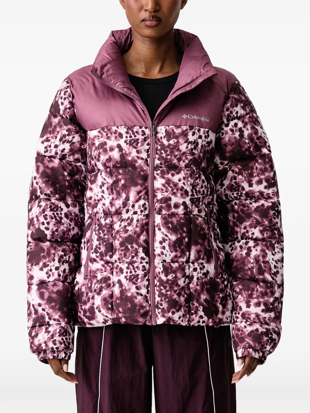 Columbia leopard-print puffer jacket