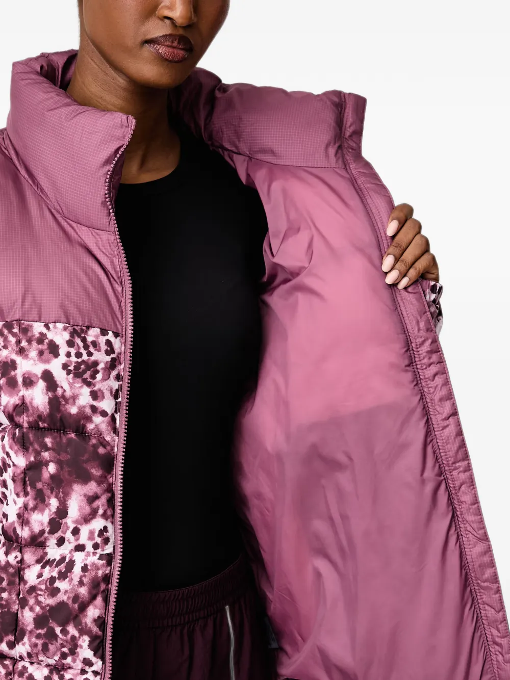 Columbia Donsjack met luipaardprint Paars