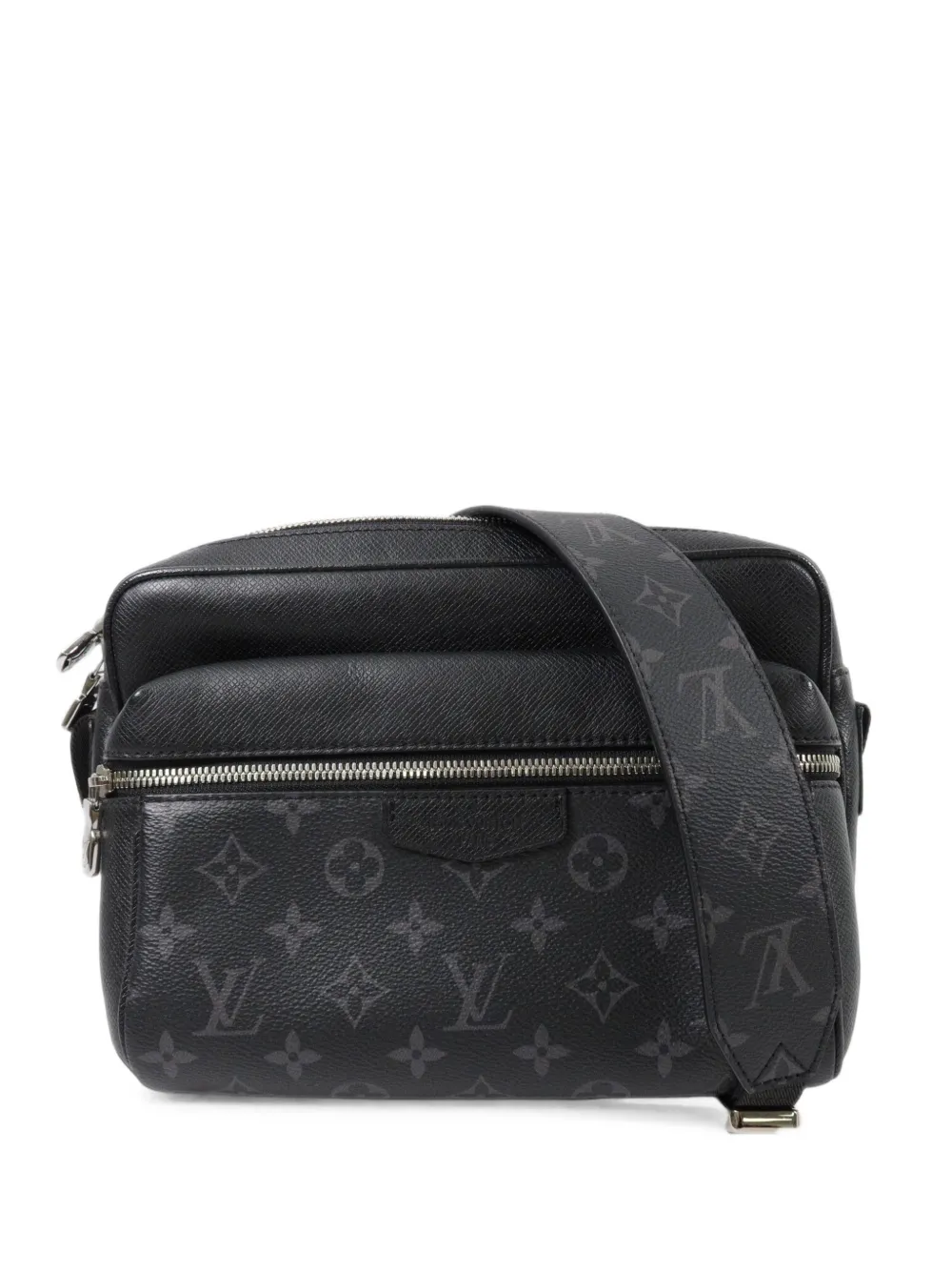Louis Vuitton Pre-Owned Taiga Monogram Eclipse 邮差包 | 黑色 | Image 1