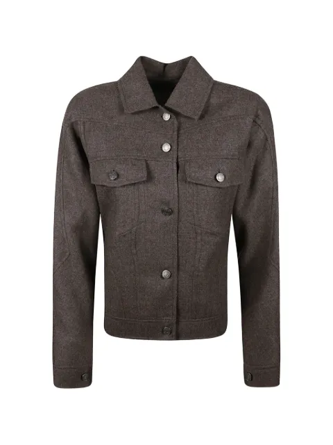 Max Mara button-up shirt bomber jacket