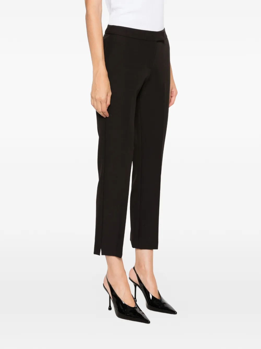 IMPERIAL Broek met zijsplit Zwart