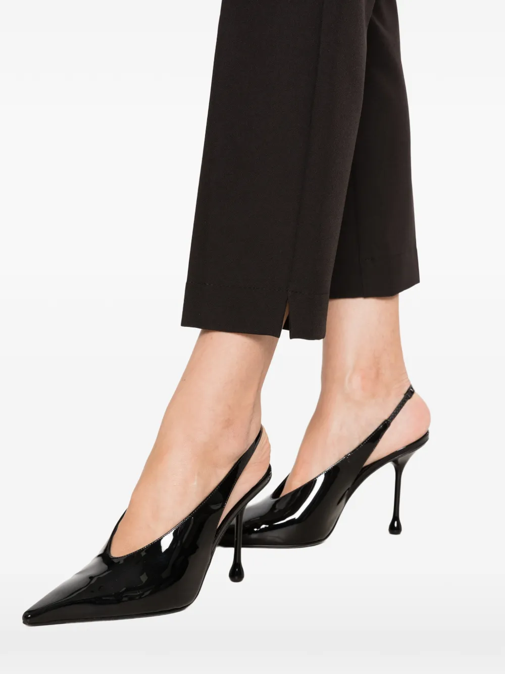 IMPERIAL Broek met zijsplit Zwart