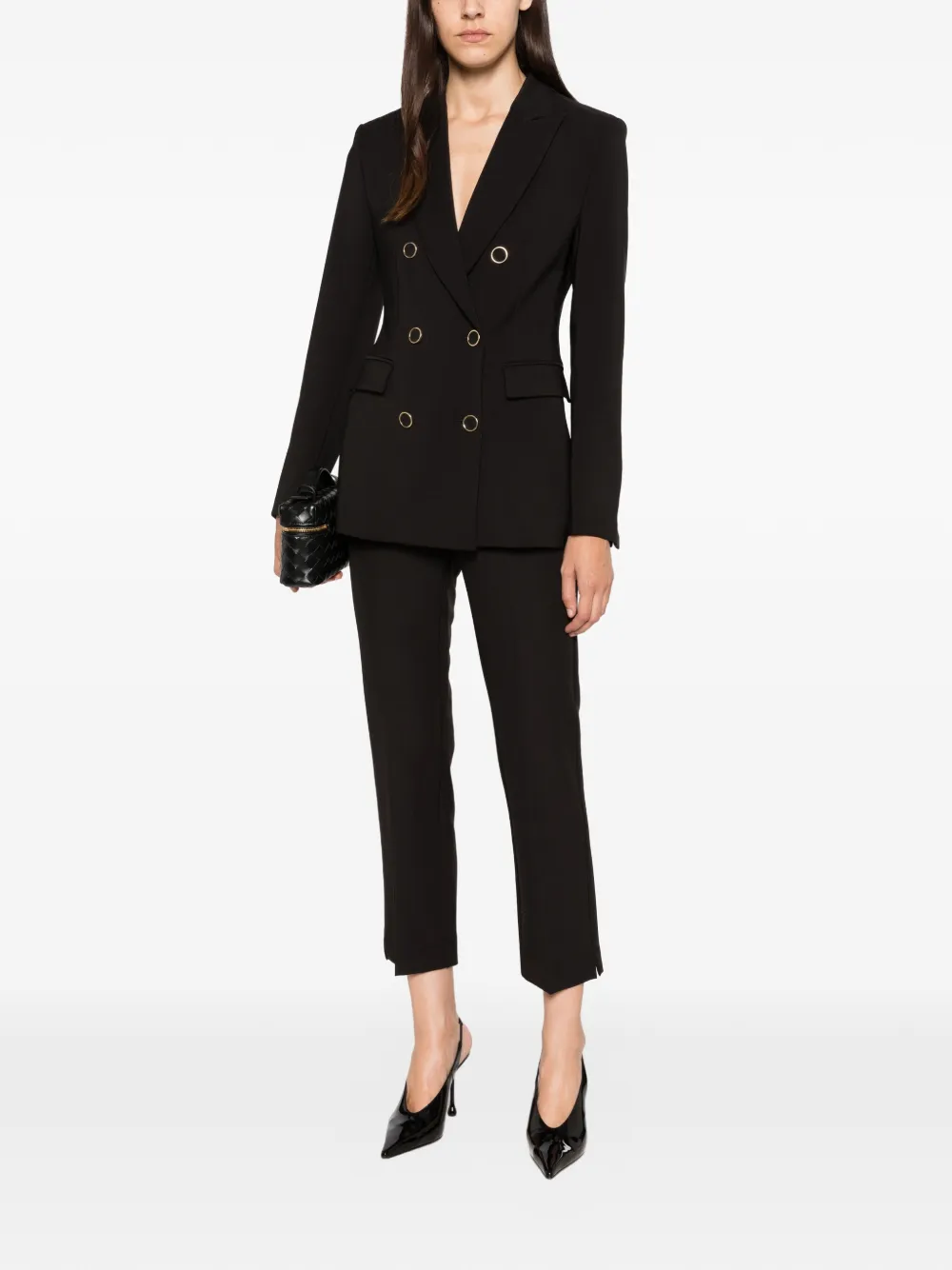 Imperial Side-slit Trousers In Black