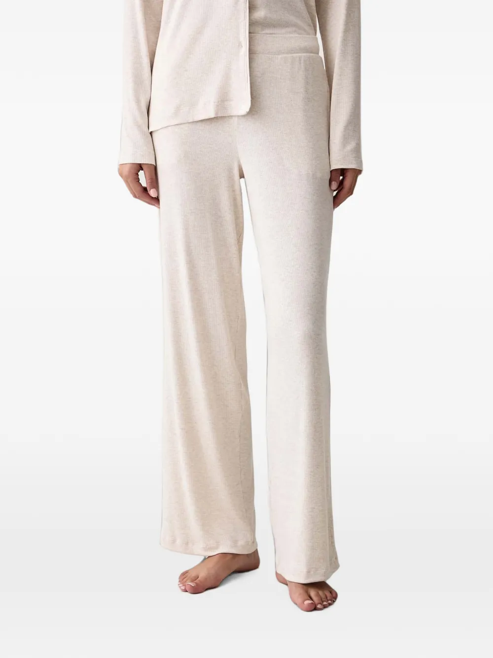 DKNY Ribgebreide pyjama Wit