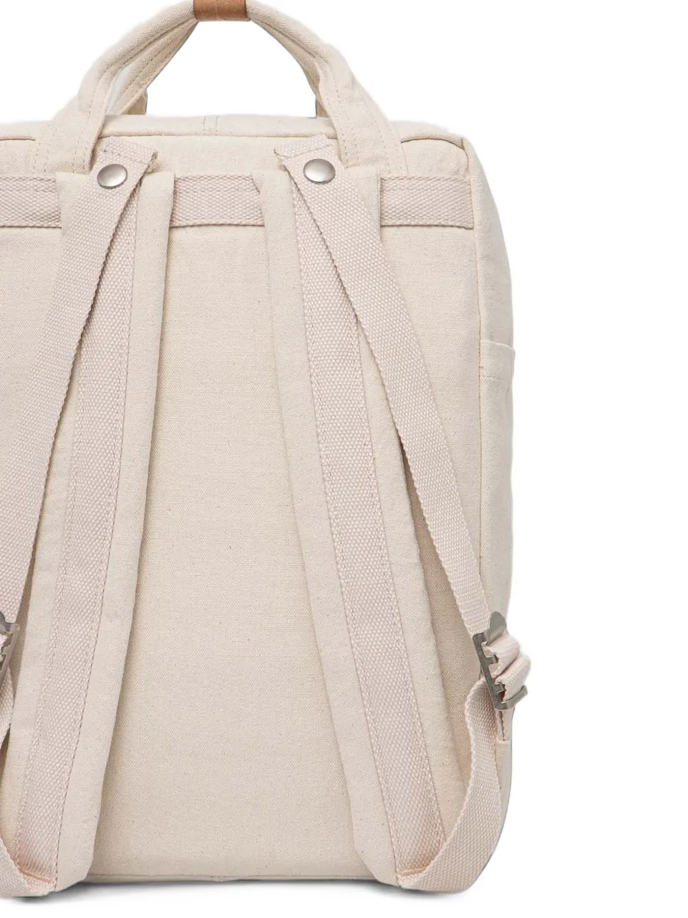 Doughnut Macaroon embroidered canvas backpack - Toni neutri