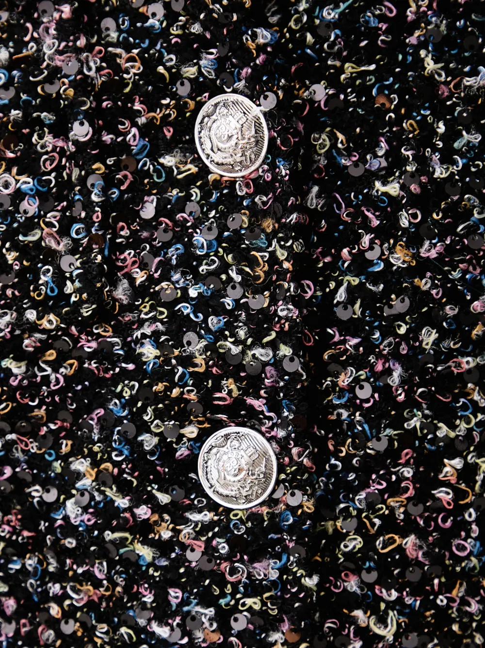 DKNY sequin-embellished tweed jacket Zwart