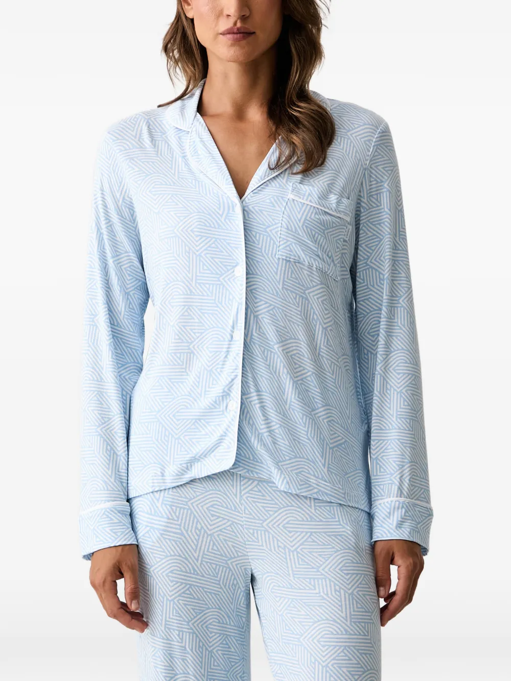 DKNY Pyjama met geometrische print Blauw