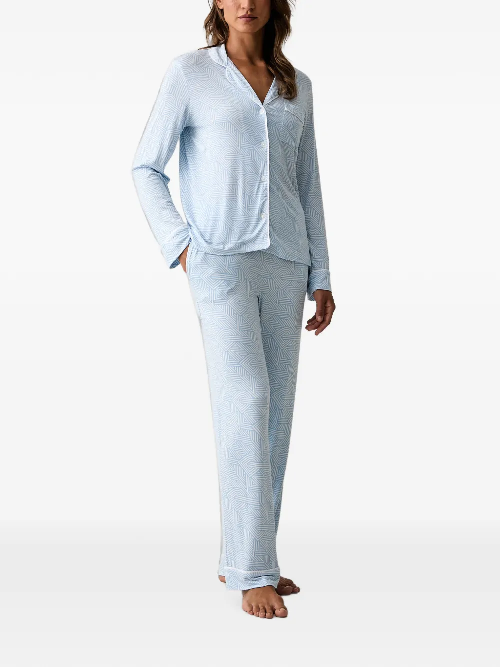 DKNY Pyjama met geometrische print Blauw