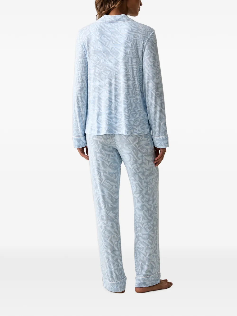 DKNY Pyjama met geometrische print Blauw