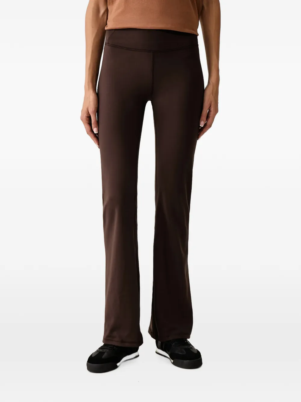 DKNY logo-print flared trousers