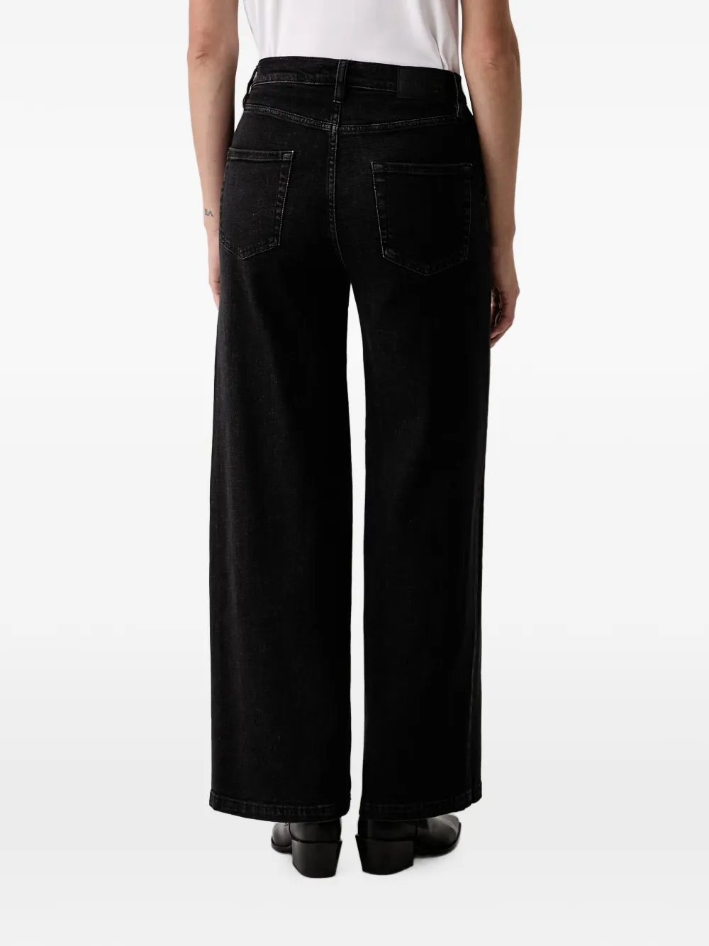 DKNY Jeans met wijde pijpen Zwart