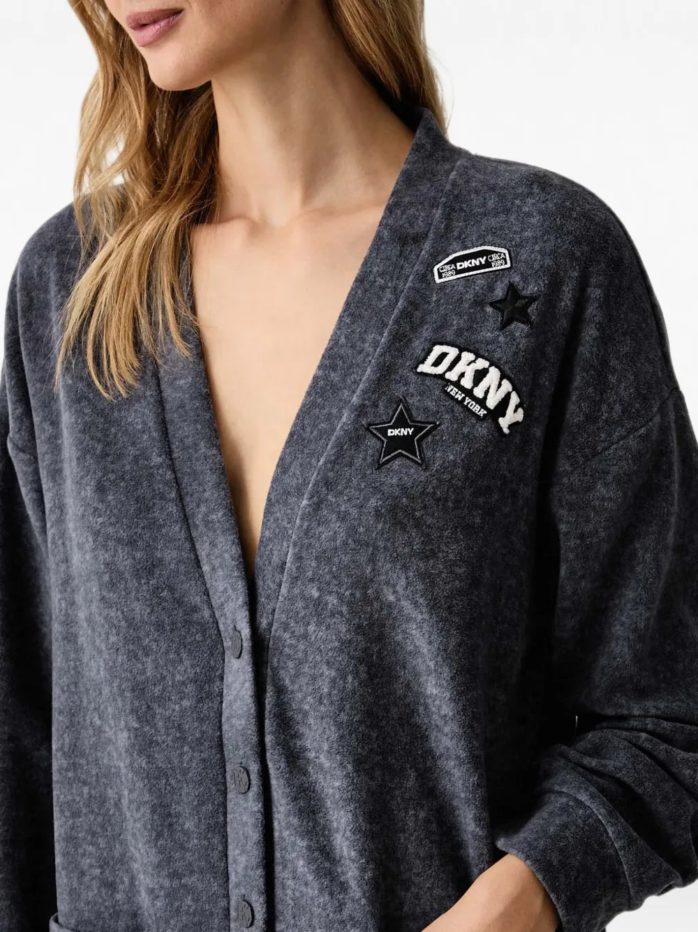 DKNY Pyjama met logo-patch Grijs