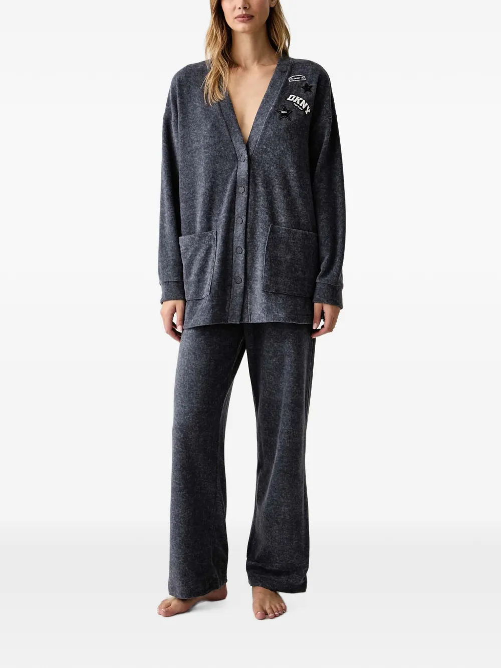 DKNY logo-patch pajamas