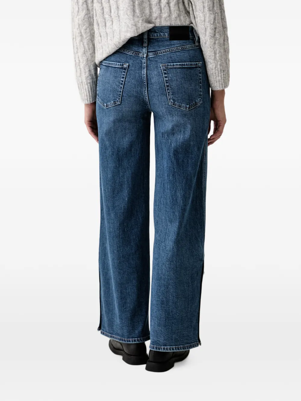 DKNY Jeans met wijde pijpen Blauw
