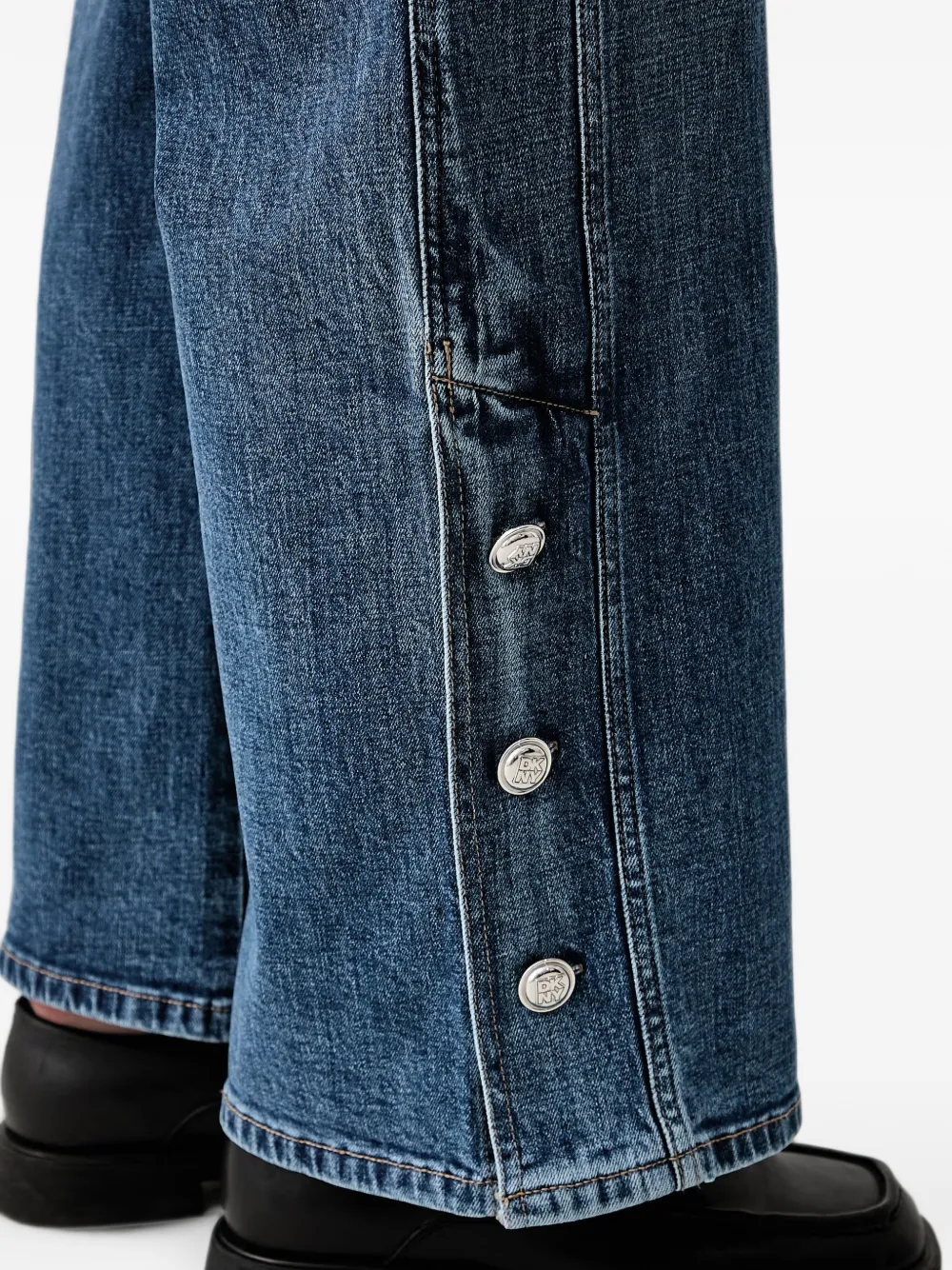 DKNY Jeans met wijde pijpen Blauw