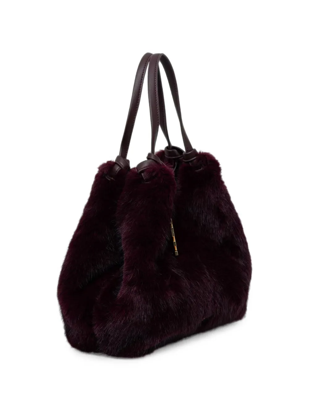 DKNY Medium Paula shopper van imitatiebont met logo-hanger Rood