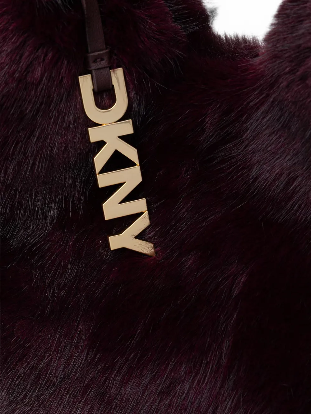 DKNY Medium Paula shopper van imitatiebont met logo-hanger Rood