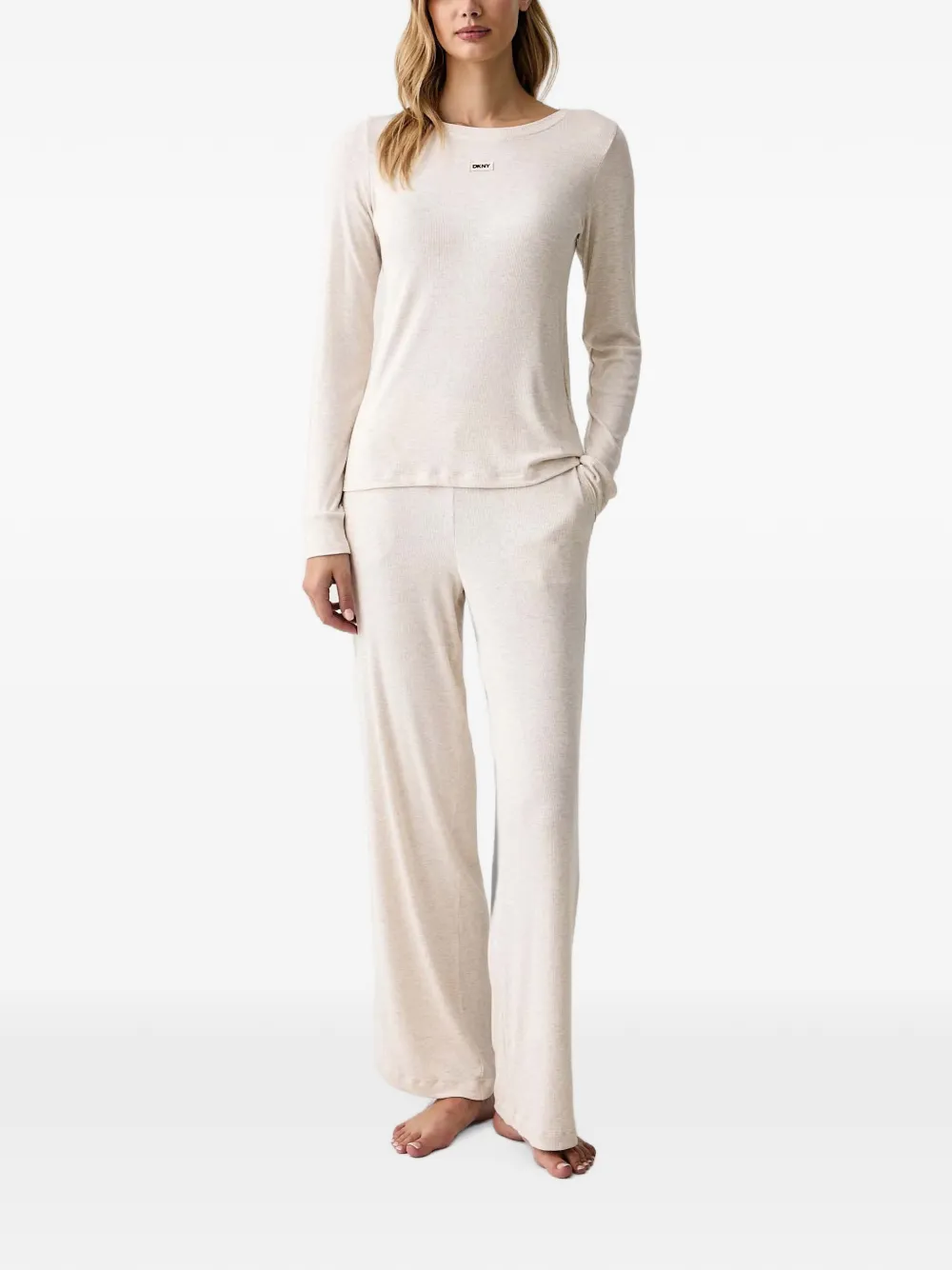 DKNY ribbed-knit pajamas