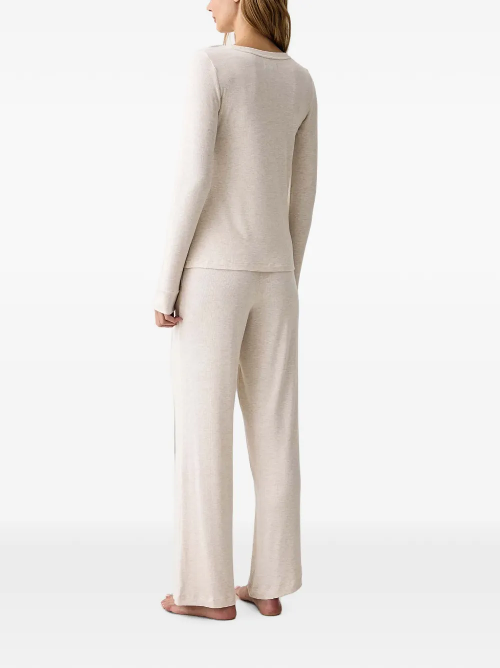 DKNY Ribgebreide pyjama Beige
