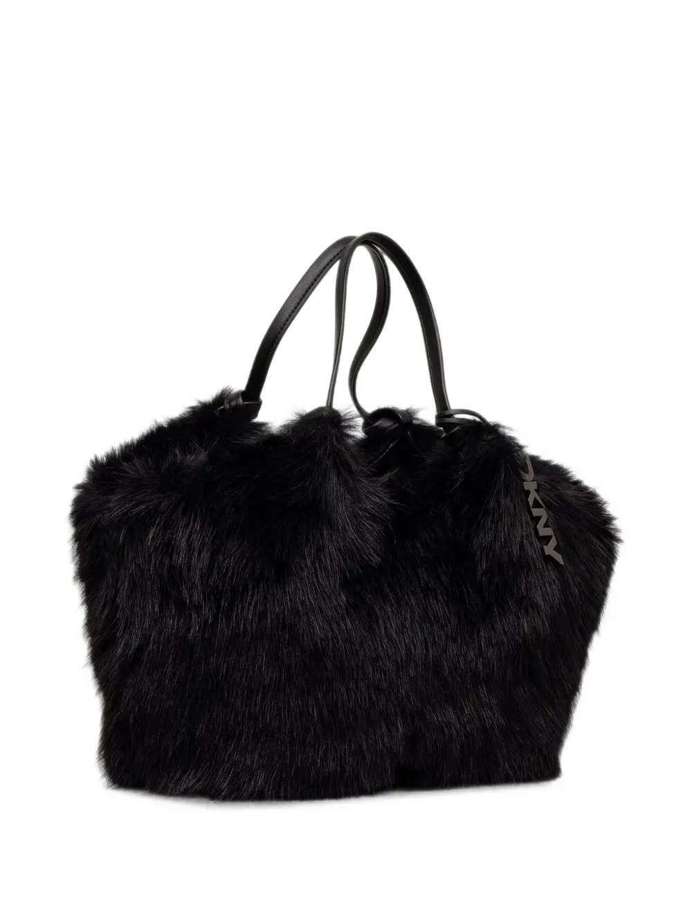 DKNY Medium Paula shopper van imitatiebont Zwart