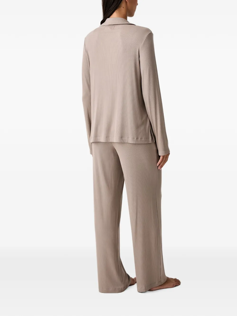 DKNY Ribgebreide pyjamaset Beige