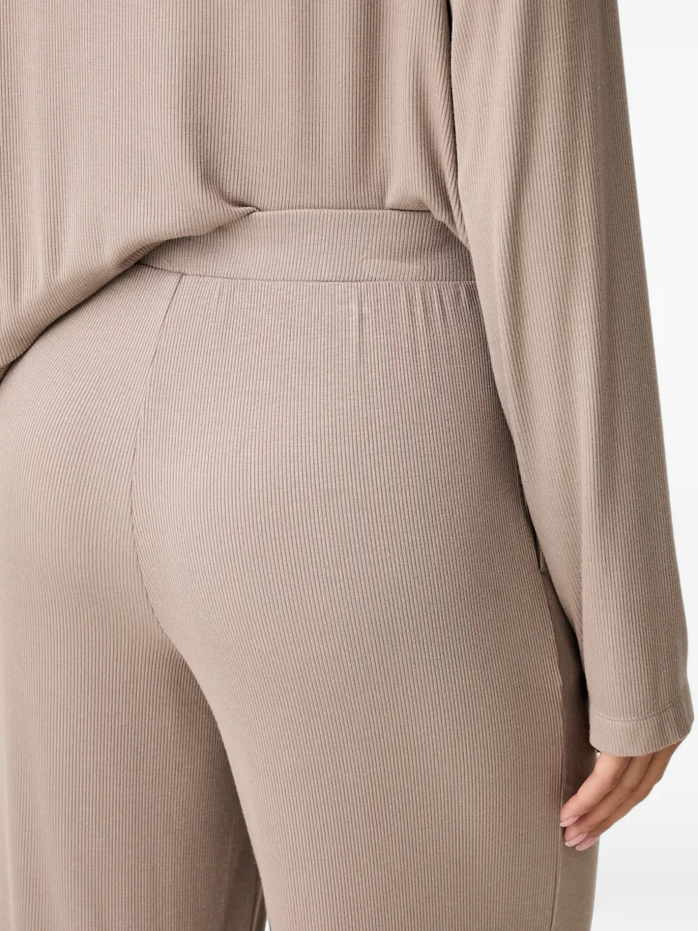 DKNY Ribgebreide pyjamaset Beige