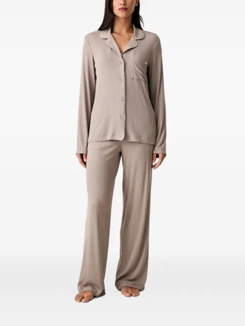 DKNY ribbed-knit pajama set