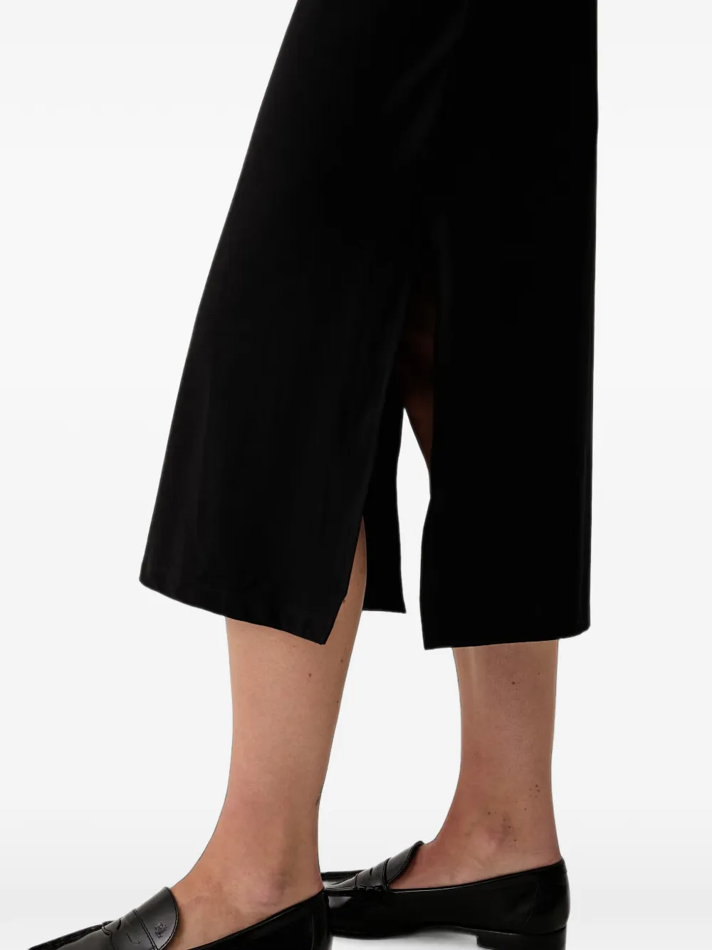 DKNY Midi-jurk met zijsplit en gedraaid detail Zwart