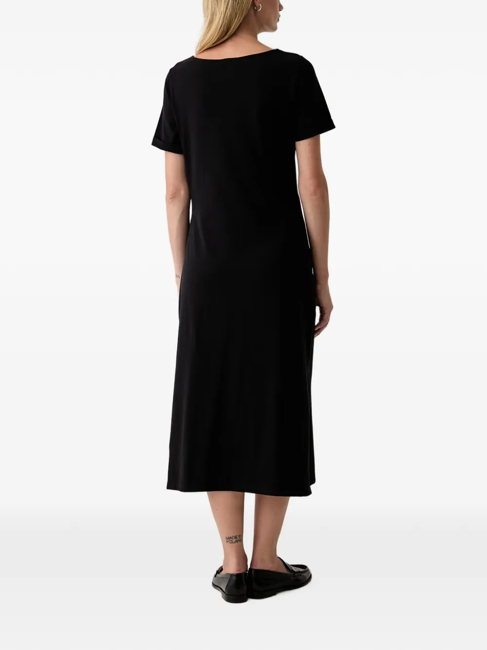 DKNY Midi-jurk met zijsplit en gedraaid detail Zwart