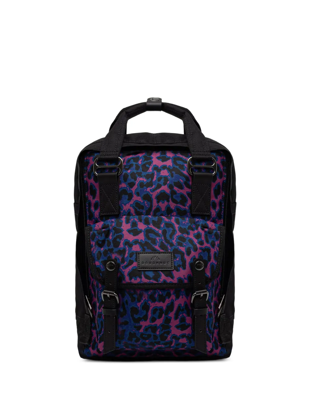 Doughnut Macaroon Jaguar leopard-print buckle-detail backpack - Nero