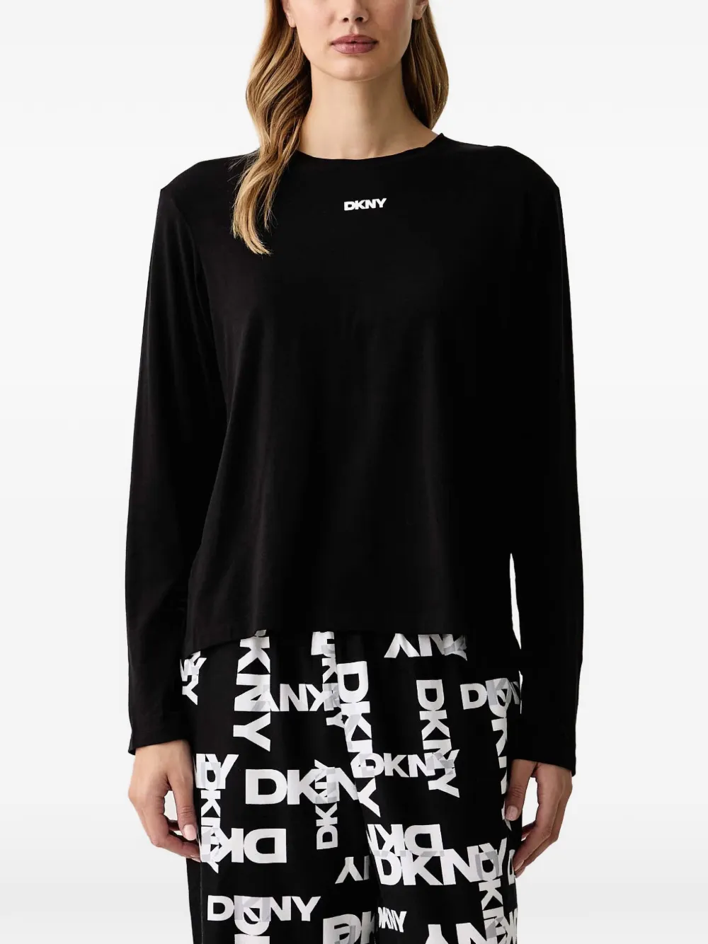 DKNY Pyjama met logoprint Zwart