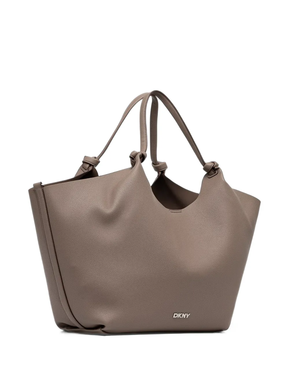 DKNY Shopper met logoplakkaat Bruin