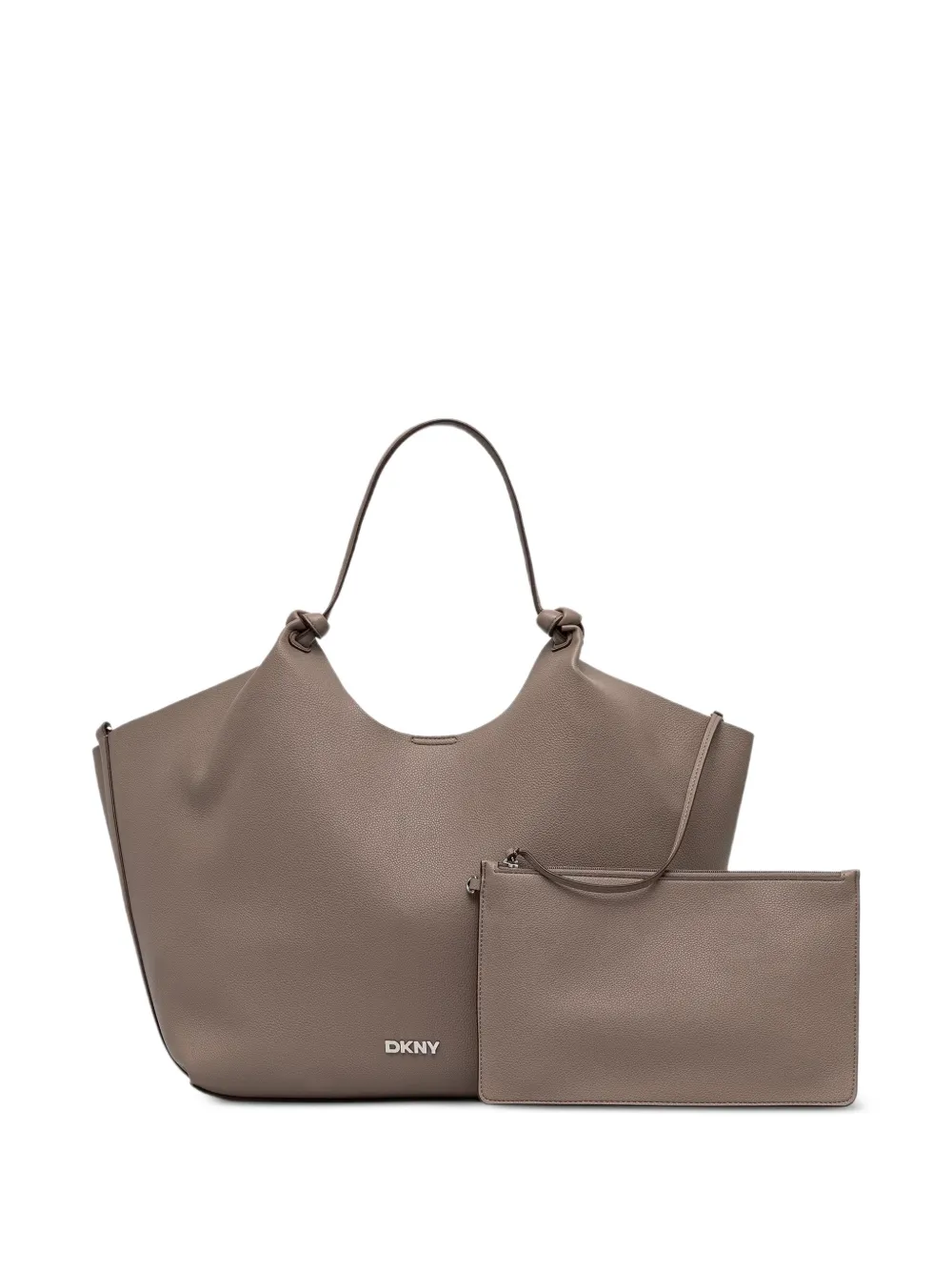 DKNY XL Paula shopper van leer met textuur en geknoopt handvat Bruin