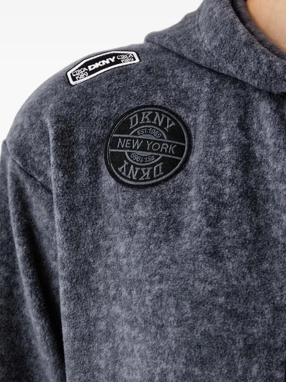 DKNY Pyjamaset met logo-patch Grijs