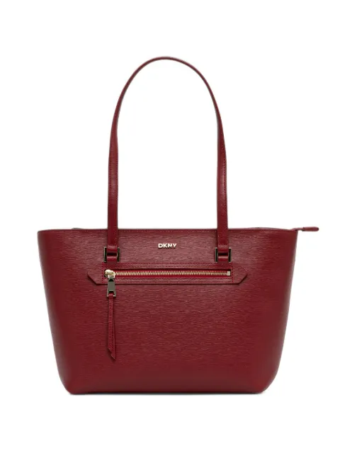 DKNY logo-plaque zip-pocket tote bag