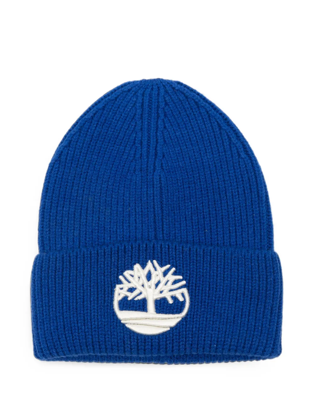 Timberland Kids logo-embroidered ribbed-knit beanie hat - Blu