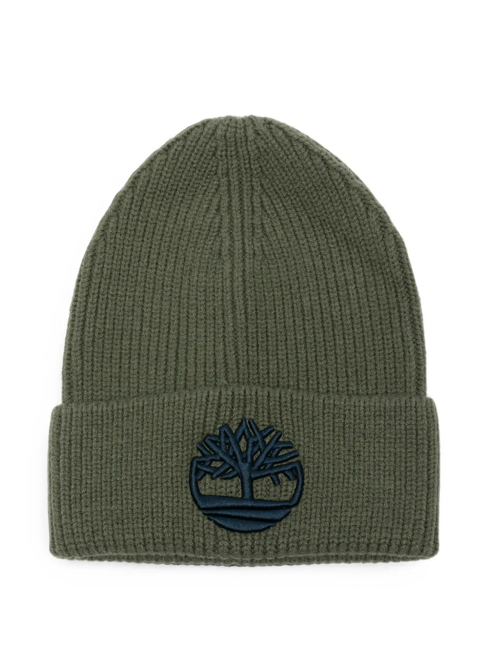 Timberland Kids logo-embroidered ribbed-knit beanie hat - Verde