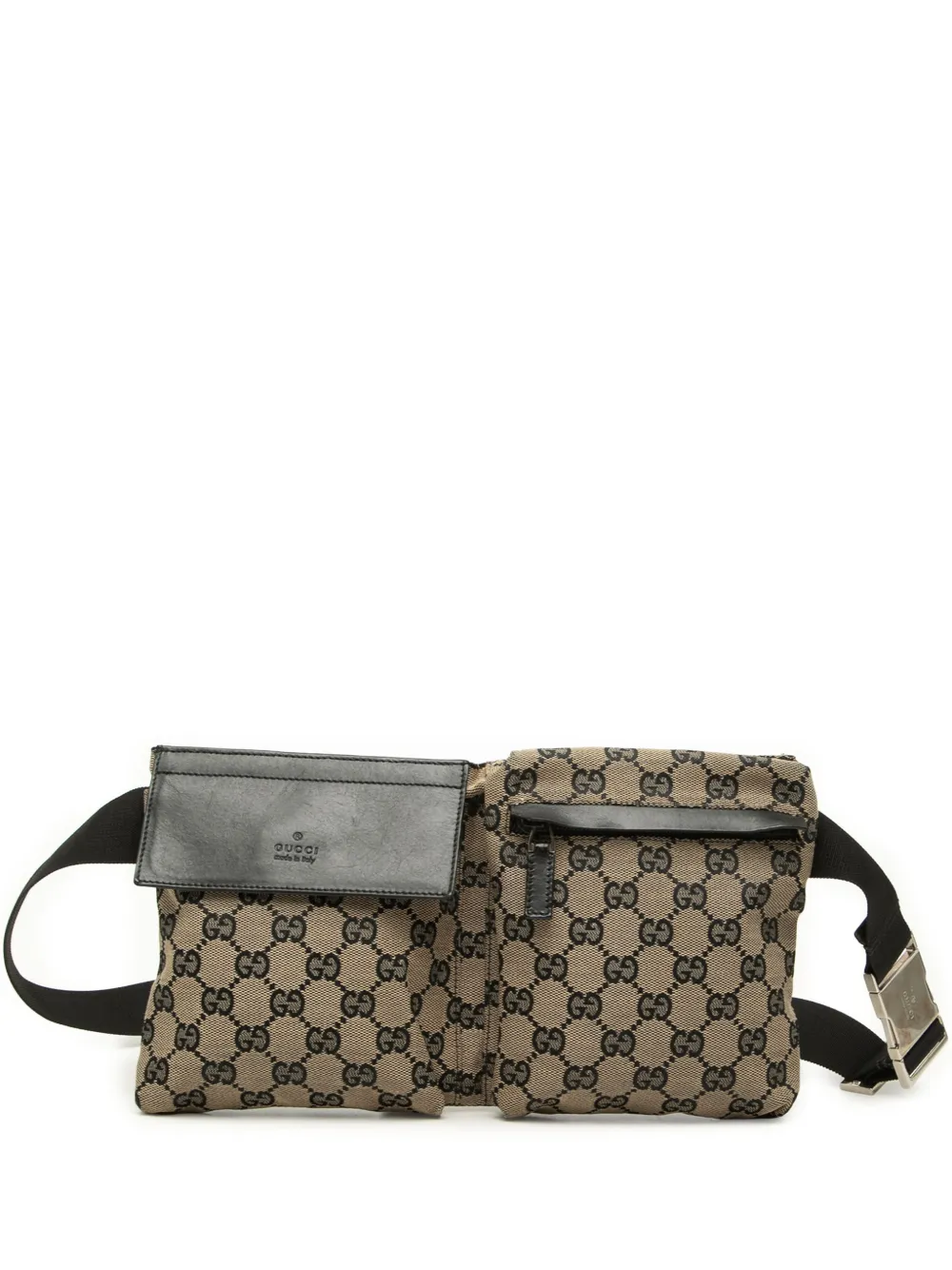Gucci Pre-Owned sac banane Double Pocket en toile GG (2000-2015) - Tons neutres