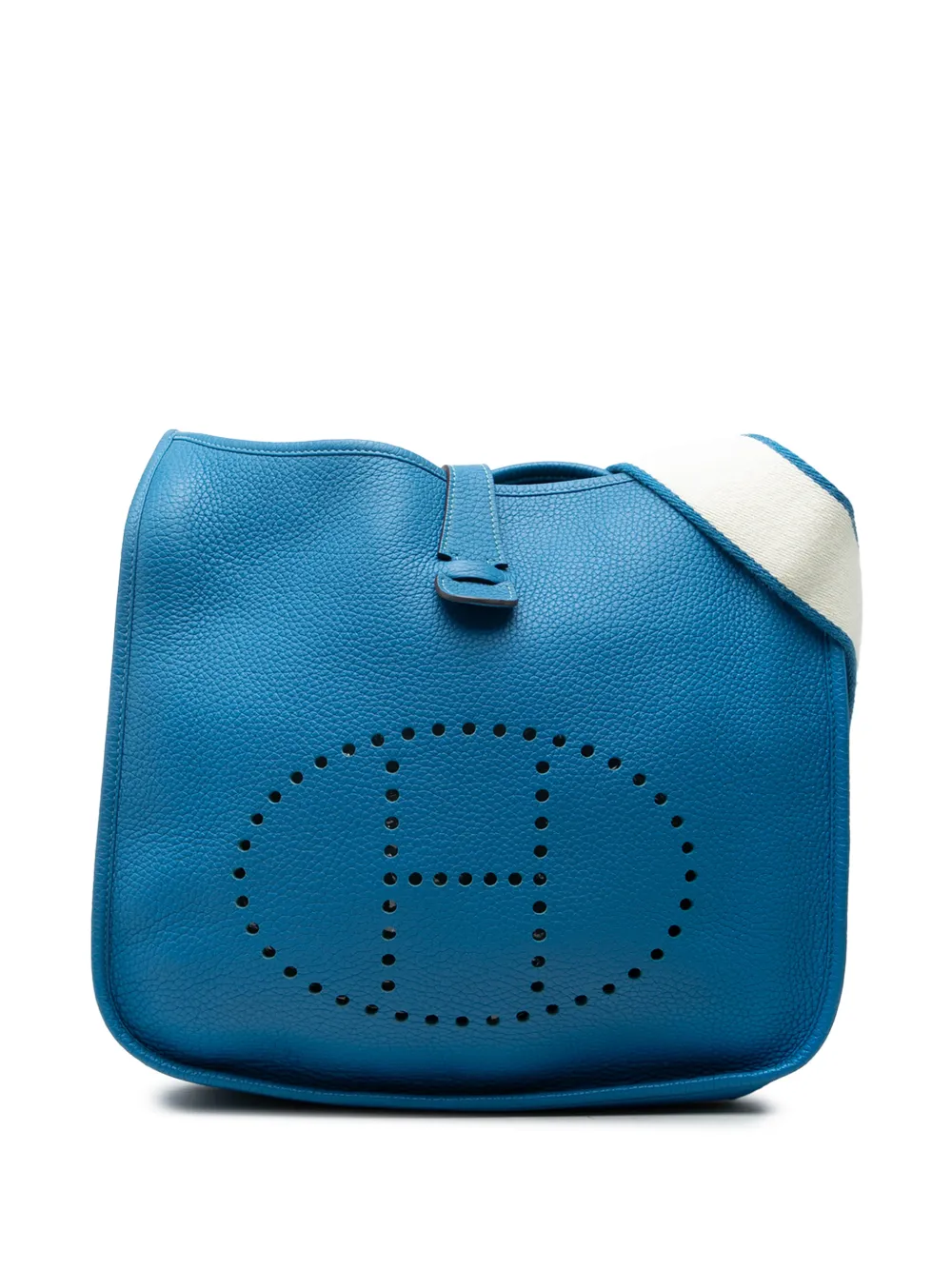 Hermès Pre-Owned 2011 Clemence Evelyn III GM crossbody bag - Blu